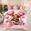 Balloon Rose Brown All-Season Quilt, 140 x 200 cm, with 2 Pillowcases view 1