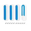ZEMNLO Reflective Covers for Front Fork and Rear Wheel, for Xiaomi M365/Pro 2/Pro Scooters (Sky Blue) view 2