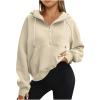 KOG Women's Cotton Hoodie, Solid Color, Warm, Slim Fit, Yellow, Size L view 1