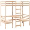 vidaXL Loft Bed with Desk and Chairs 31.5 x 78.7 in Solid Pine view 1