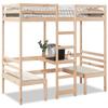 vidaXL Loft Bed with Desk and Chairs 31.5 x 78.7 in Solid Pine view 2