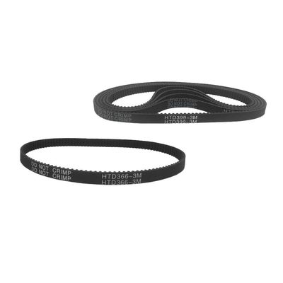 3D Printer Arc HTD 3M Timing Belt, C=366/369/375/378/381/384/390/393/396/399, 6/9/10/12/15/20 mm Wide, Closed-Loop Synchronous, 3 mm Pitch (3M 384, 128 Teeth, 12 mm, 1 pc)