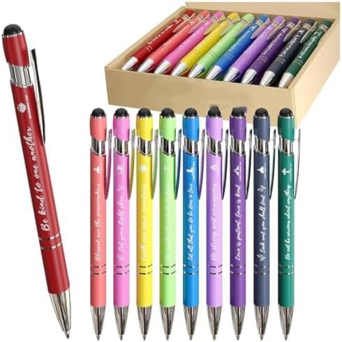 Fyearfly Retractable Ballpoint Pens with Stylus, 20-Pack