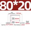 Stainless Steel Square Tube Pipe Clamps, 10-Pack (80 x 20) view 2