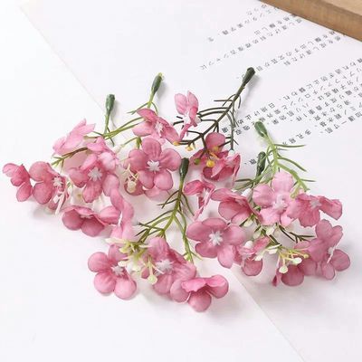 10/20/30-Piece Silk Daisies, Artificial Flowers, Flower Heads, 5 Forks, for Home Decor, DIY Vases and Gifts, Dark Pink, 30 Pieces