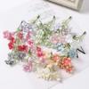10/20/30-Piece Silk Daisies, Artificial Flowers, Flower Heads, 5 Forks, for Home Decor, DIY Vases and Gifts, Dark Pink, 30 Pieces view 4