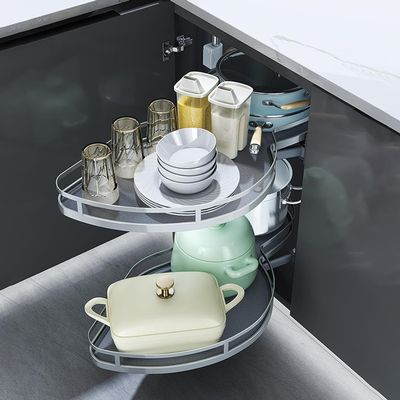 Kitchen Cabinet Corner Pull-Out Organizer, Soft-Close, Height-Adjustable, Right Opening, 700 mm