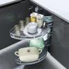Kitchen Cabinet Corner Pull-Out Organizer, Soft-Close, Height-Adjustable, Right Opening, 700 mm view 2