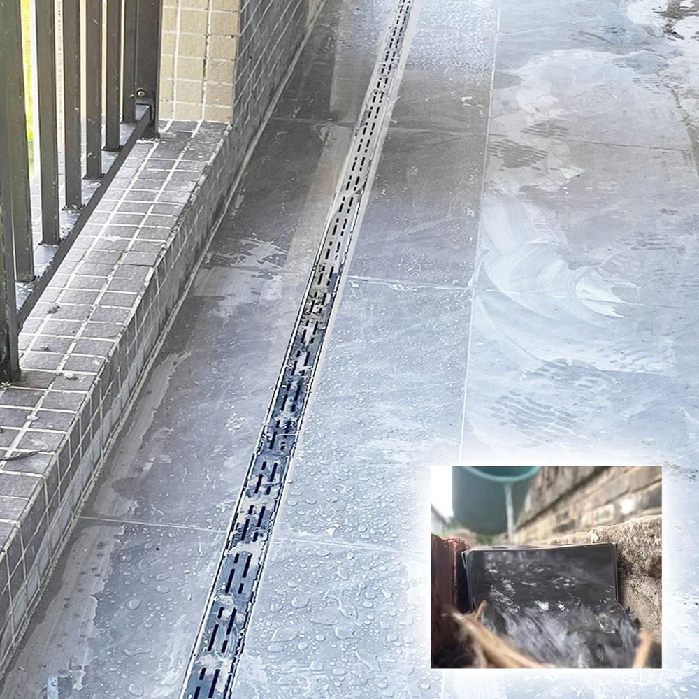 Stainless Steel Channel Drain Grate for Driveways and Patios