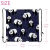 VAPOKF Customizable Polyethylene Drawstring Bags, Cute Panda, 2-Pack, Multicolor, 13.4 x 13.0 in / 34 x 33 cm view 2