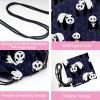 VAPOKF Customizable Polyethylene Drawstring Bags, Cute Panda, 2-Pack, Multicolor, 13.4 x 13.0 in / 34 x 33 cm view 3