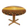 ERSDWRE Round Tablecloth with Sunflower Field, Sunset, and Sea of Flowers view 1