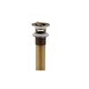 YGLONG Pop-Up Drain for Bathroom Sink, Round Carved Brass Cover, With or Without Overflow view 1