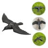 Realistic Black Plastic Crow Statue for Garden and Indoor Use view 2