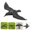 Realistic Black Plastic Crow Statue for Garden and Indoor Use view 3