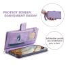 FERLAN Wallet Case for Oppo A1 5G/A98/F23 5G, Premium PU Leather Zip Flip Cover with Card Slots, Stand, and Strap, Purple view 3