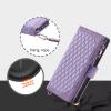 FERLAN Wallet Case for Oppo A1 5G/A98/F23 5G, Premium PU Leather Zip Flip Cover with Card Slots, Stand, and Strap, Purple view 4