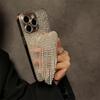 NevStp Glitter Rhinestone Phone Case with Heart Fringe Holder for iPhone 14/15 Pro Max, 13, 12, 11, Silver, for iPhone 14 Pro Max view 2