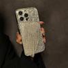 NevStp Glitter Rhinestone Phone Case with Heart Fringe Holder for iPhone 14/15 Pro Max, 13, 12, 11, Silver, for iPhone 14 Pro Max view 4