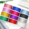 10 Yards 10 mm Glitter Ribbon for Crafts, Weddings, Parties, and Decorations (Red) view 2