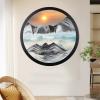Rotating Sand Art Wall Decor with Solid Wood Frame view 1