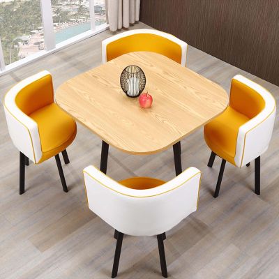 Modern Round Dining Table Set with 4 Chairs