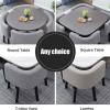 Modern Round Dining Table Set with 4 Chairs view 2