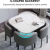 Modern Round Dining Table Set with 4 Chairs view 3