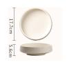 KNUFENG White Round Ceramic Serving Plate view 2