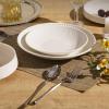 KNUFENG White Round Ceramic Serving Plate view 3