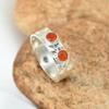 Carnelian Silver-Plated Ring for Women and Men, T136M_56 (17.8 mm) view 2