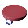 Round Faux Leather Seat Cushion with Handle, Foam Insert and Zipper, Stackable, 18 Colors (#9, 2-Pack: 50 x 5 cm/20 x 2 in) view 1