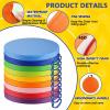 Round Faux Leather Seat Cushion with Handle, Foam Insert and Zipper, Stackable, 18 Colors (#9, 2-Pack: 50 x 5 cm/20 x 2 in) view 3