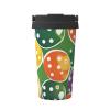 Kingww Pickleball Balls Patterned Travel Tumbler with Retractable Handle, 500 ml view 1