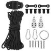 BCOATH Kayak Anchor Trolley System, 1 Set, Black Nylon, Stainless Steel and Rubber view 1