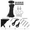 BCOATH Kayak Anchor Trolley System, 1 Set, Black Nylon, Stainless Steel and Rubber view 3