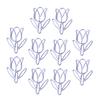HONMEET 12-Piece Metal Tulip-Shaped Paper Clips, Purple, Creative Bookmarks for Photos or Notes view 1