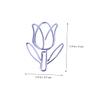 HONMEET 12-Piece Metal Tulip-Shaped Paper Clips, Purple, Creative Bookmarks for Photos or Notes view 2