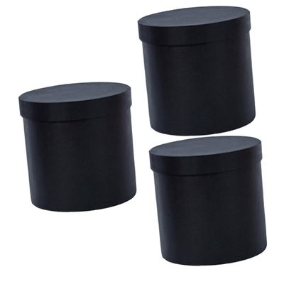 TOVINANNA 3-Piece Round Paper Flower Bouquet Boxes