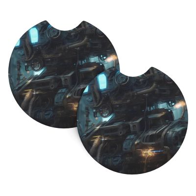 Future Robot Car Coasters, 2-Pack, Universal, Approx. 6.9 cm