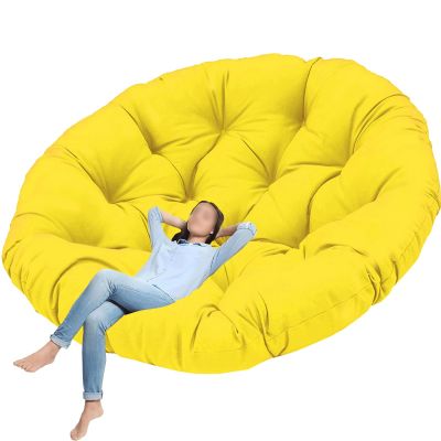 uyeoco Garden Chair Cushion, Round Papasan Rocking Chair Seat Cushion, Thick Papasan Chair Pad for Outdoor Hanging Chairs (H6, 150 x 150 cm)
