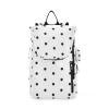 Amooorous Tennis/Badminton Racket Backpack, Padded, White with Black Dots view 1