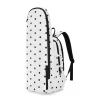Amooorous Tennis/Badminton Racket Backpack, Padded, White with Black Dots view 2