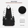 Amooorous Tennis/Badminton Racket Backpack, Padded, White with Black Dots view 4
