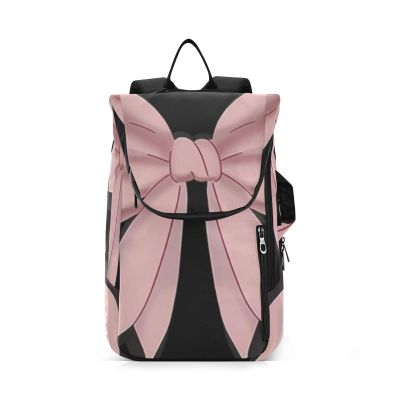Amooorous Tennis & Badminton Racket Bag, Lightweight, Peach Bow