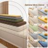 VisLarsc Custom Indoor Window Seat Cushion, Teddy Fleece Bench Pad, Orange, 110 × 50 × 4.5 cm view 2
