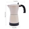 PUDLOR Electric Espresso Maker, 300 ml, 1–6 Cups, 360° Rotating Base, Cream White view 2