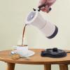 PUDLOR Electric Espresso Maker, 300 ml, 1–6 Cups, 360° Rotating Base, Cream White view 3