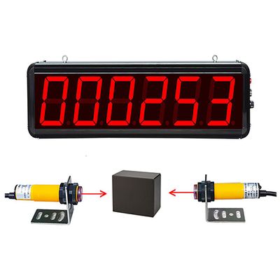 Automatic Digital Totalizer with Dual Probe, LED Counter, Up to 999999 Counts, 5 m Detection Range, for Conveyor Belts, Production Lines, People-
