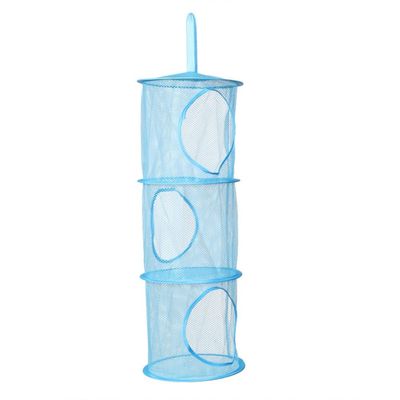 3-Tier Hanging Storage Net for Children's Toys, Blue